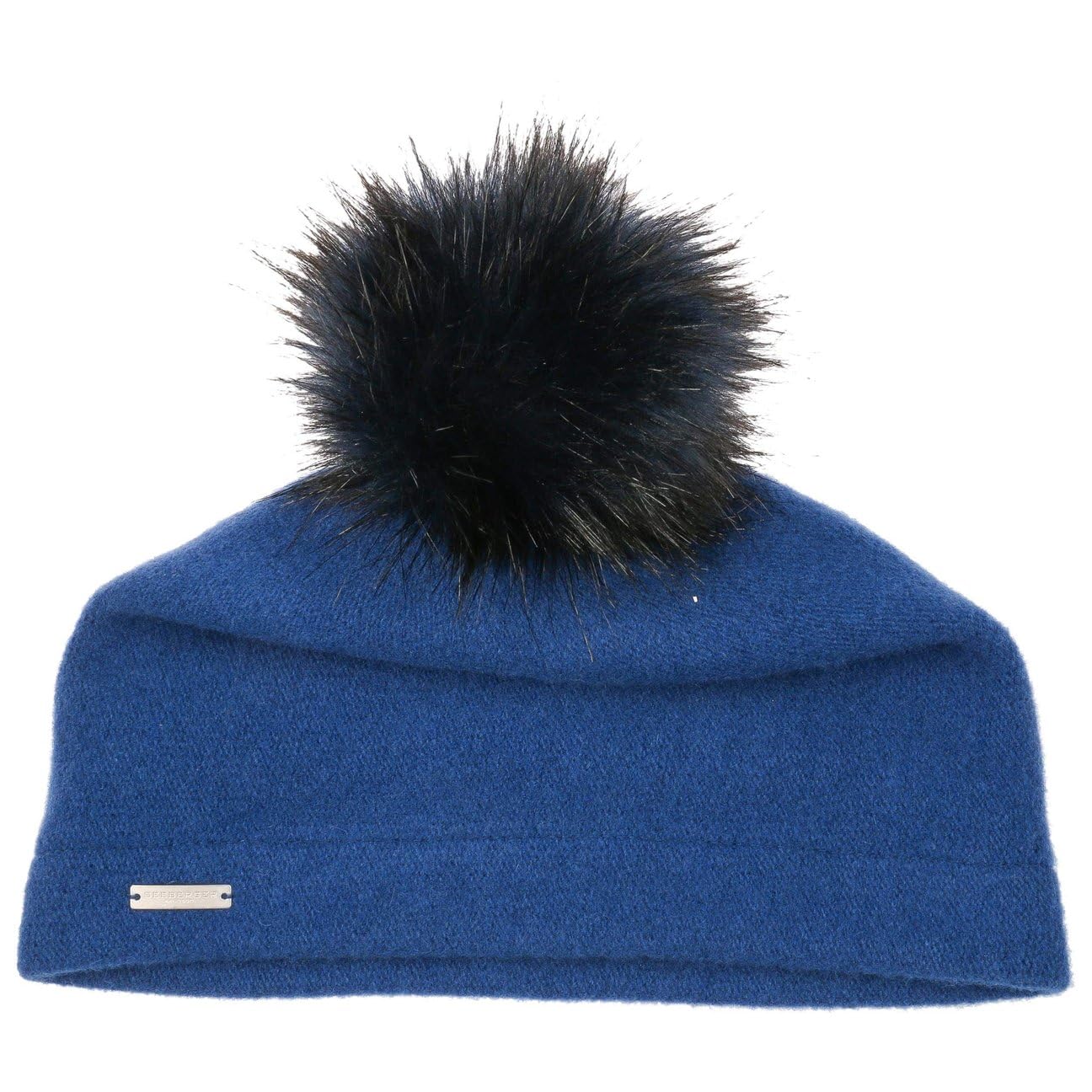 Seeberger Czapka z Sukna Wełnianego Tamisa PomponKobiety - Made in Germany Beanie pomponem na zime Zima jesień-zima
