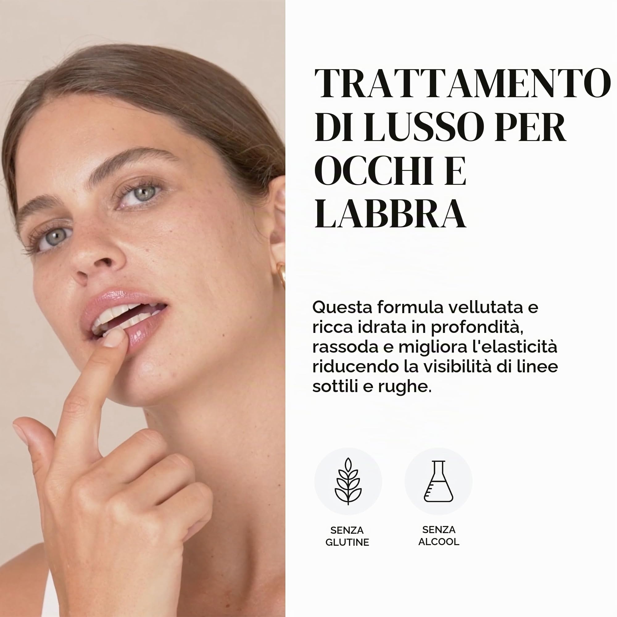 Natura Bissé Essential Shock Intense Eye And Lip Cream | Crema Contorno Occhi e Labbra Rassodante con Olio di Rosa Mosqueta, Vitamina E e Aminoacidi di Collagene ed Elastina | 15 ml