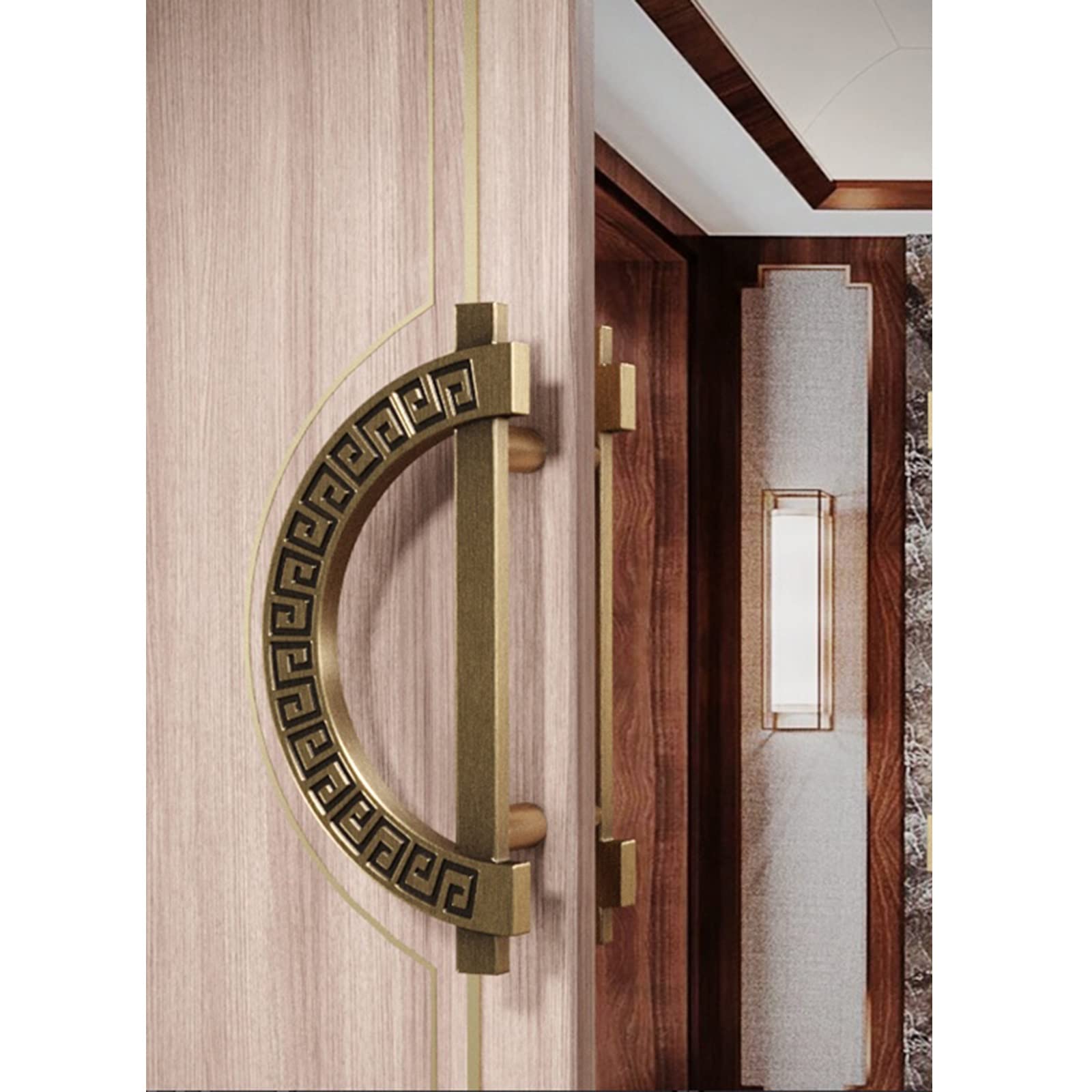Poignée de porte de grange en aluminium push-pull robuste pour hôtel et maison