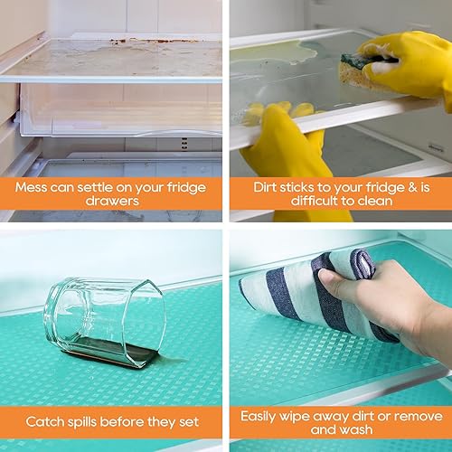 Miniatura 6 de Revestimientos para estantes para gabinetes de cocina, revestimientos para refrigeradores, impermeables y a prueba de aceite, alfombrillas no