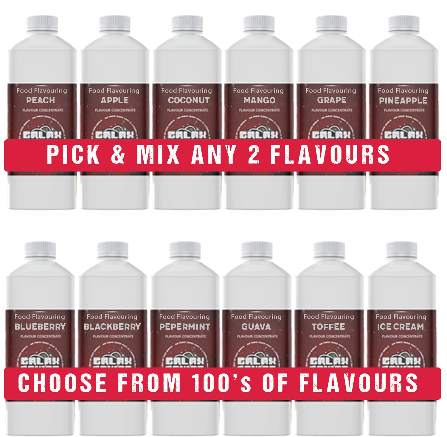 Food Flavouring Pick and Mix - Pick 2 x 10ml Food Flavourings and Essences - High Strength Concentrated Flavourings for Baking, Cooking & More - Made in UK - Listing 2.