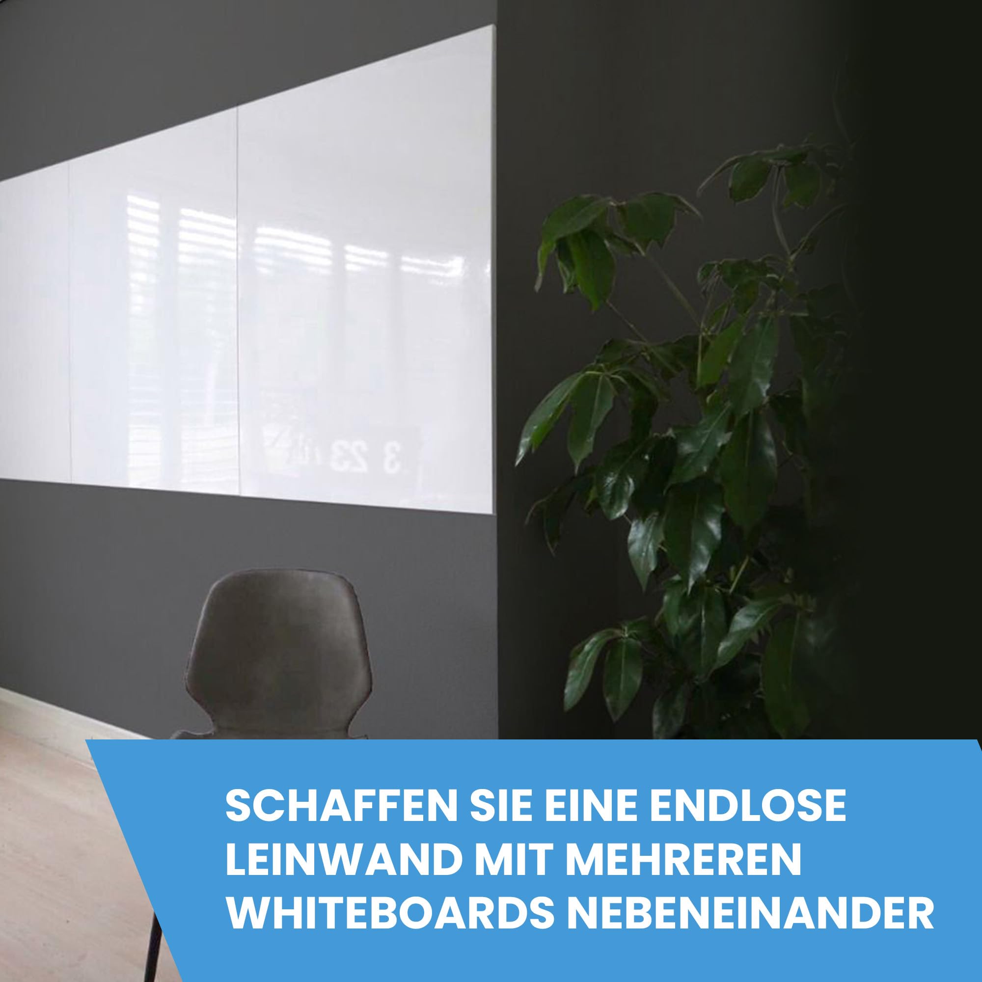 Vivol magnetwand rahmenloses Whiteboard 60 x 90 cm Weiß, whiteboard magnetisch & Magnettafel groß ohne Stifteablage, abwischbare Schreibtafel für Büro, Schule, Homeoffice & Meetingraum praktisch extra