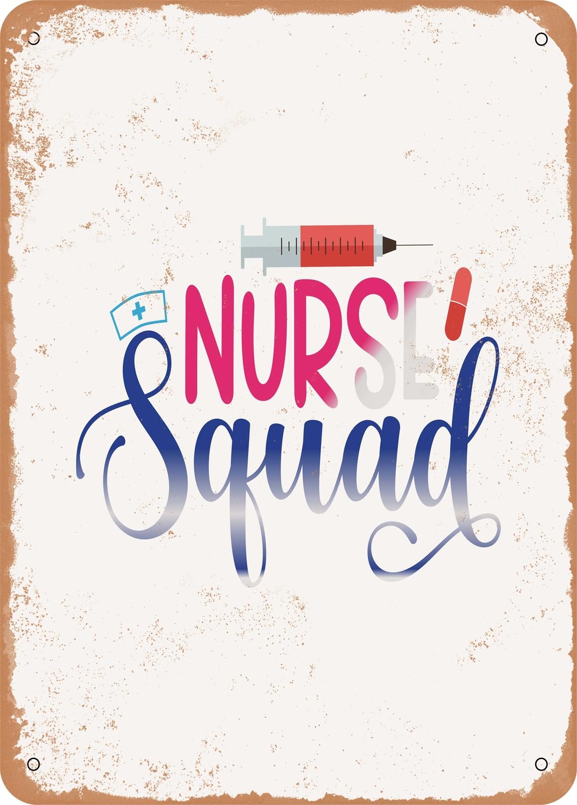 Metal Sign - Nurse squad - 5 - Vintage Look home decor