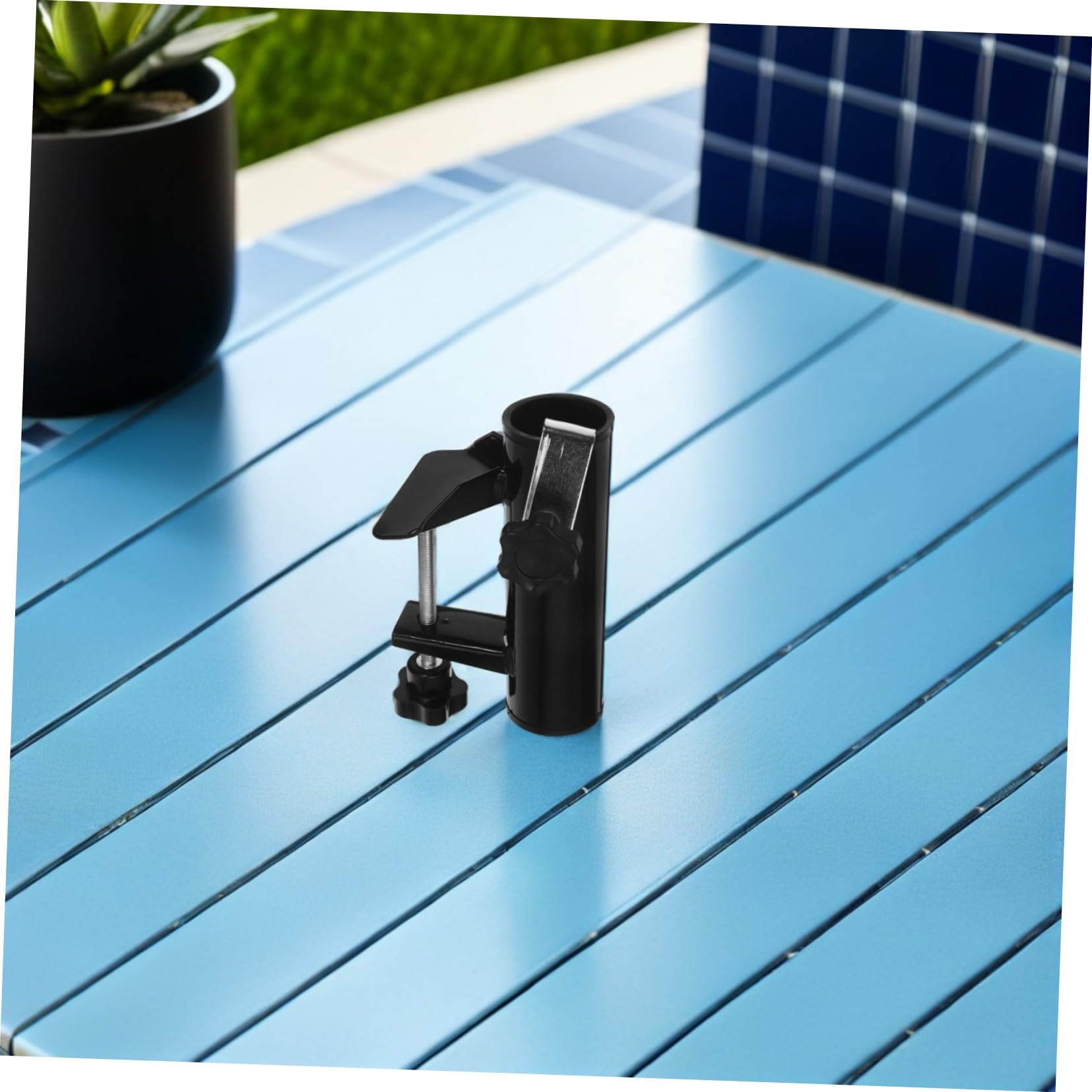 VICASKY 2 Pièces Clip De Fixation pour Parasol Extérieur Support De Parasol pour Terrasse Et Jardin Pince pour De Plage Et Balcon