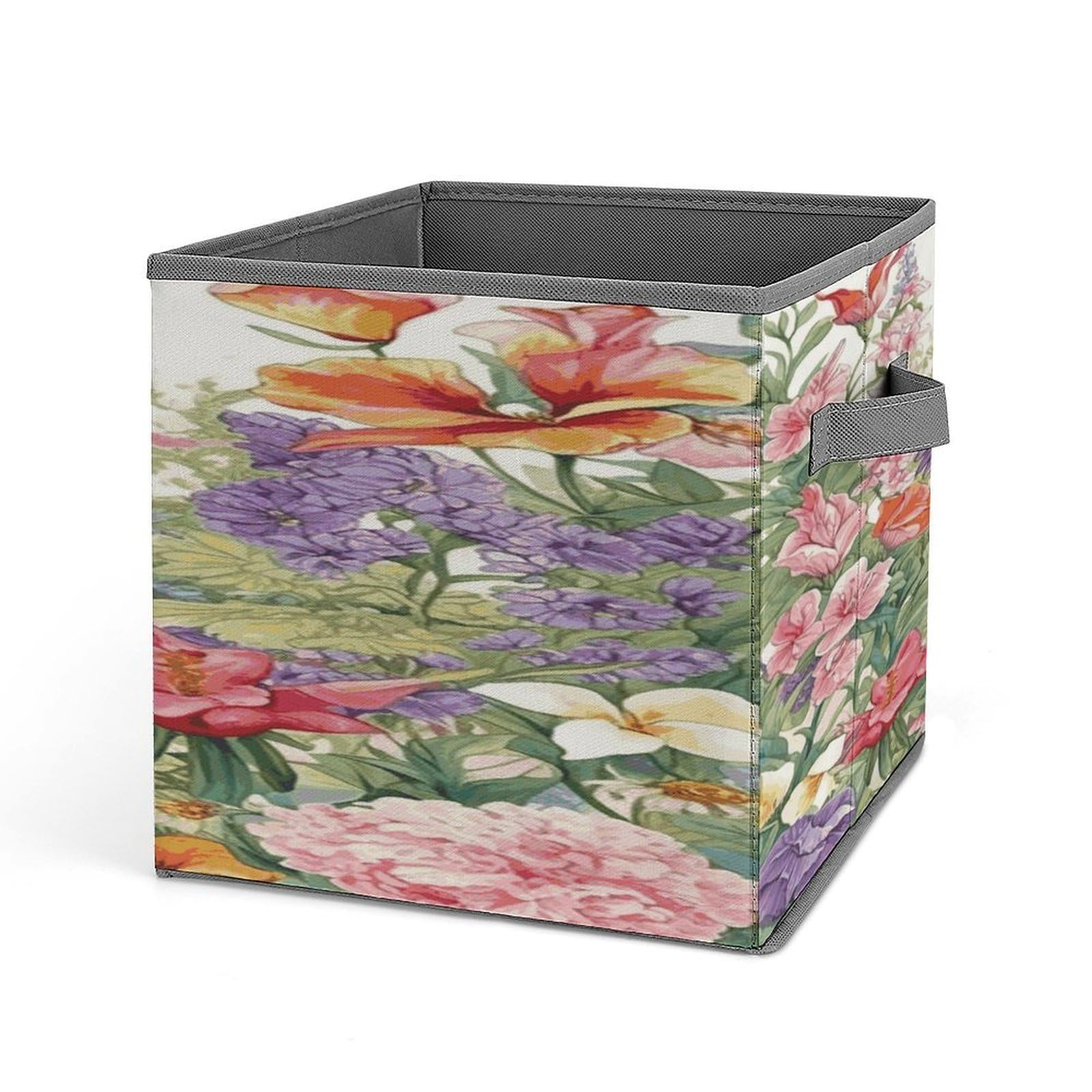 Fekiloot Style Garden With Birds And Flowers Storage Bins Storage Baskets