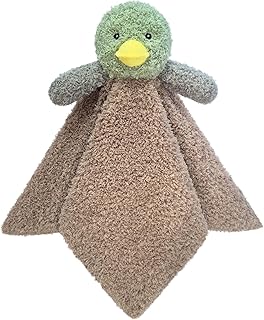 Baby Mallard Duck Soft Stuffed Animal Security Blanket, Plush Green Duck Character Lovey Blanket, Baby Shower/Nursery Gift, Newborn Infant Toddler Snuggle Blankie for Boys Girls, 14 Inches