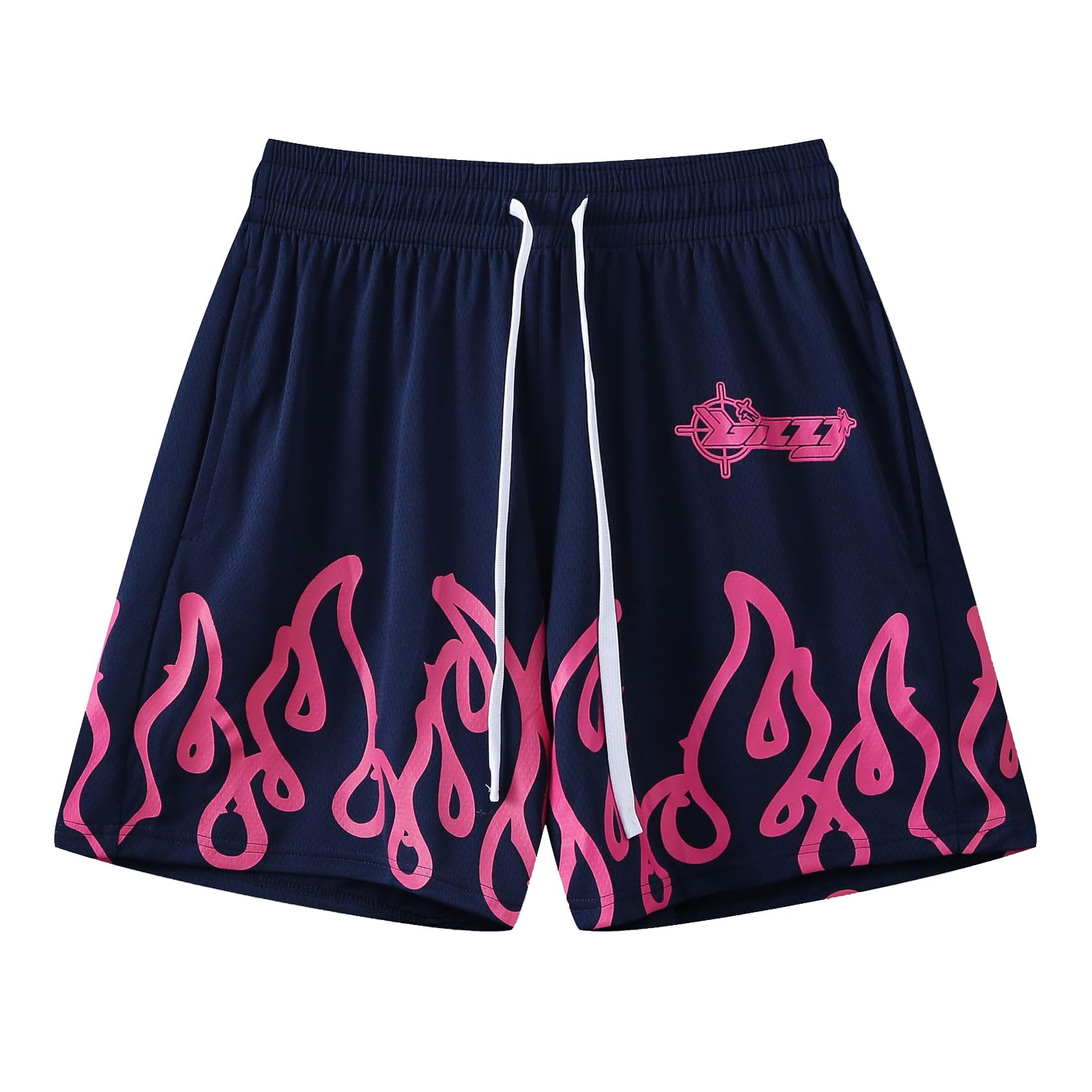 DIOTSR Mens Graphic Basketball Shorts Drawstring Running Workout Shorts Summer Cool Casual Shorts