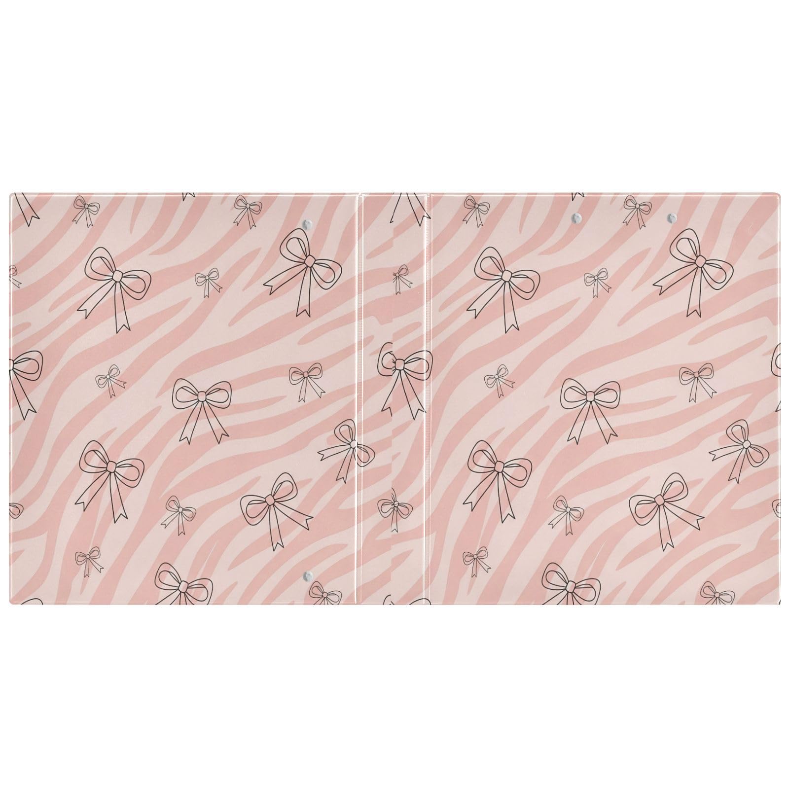 Raccoglitori a 3 anelli, 3,8 cm, motivo zebrato, con clip in metallo, formato A4, organizer per casa e ufficio, confezione da 2