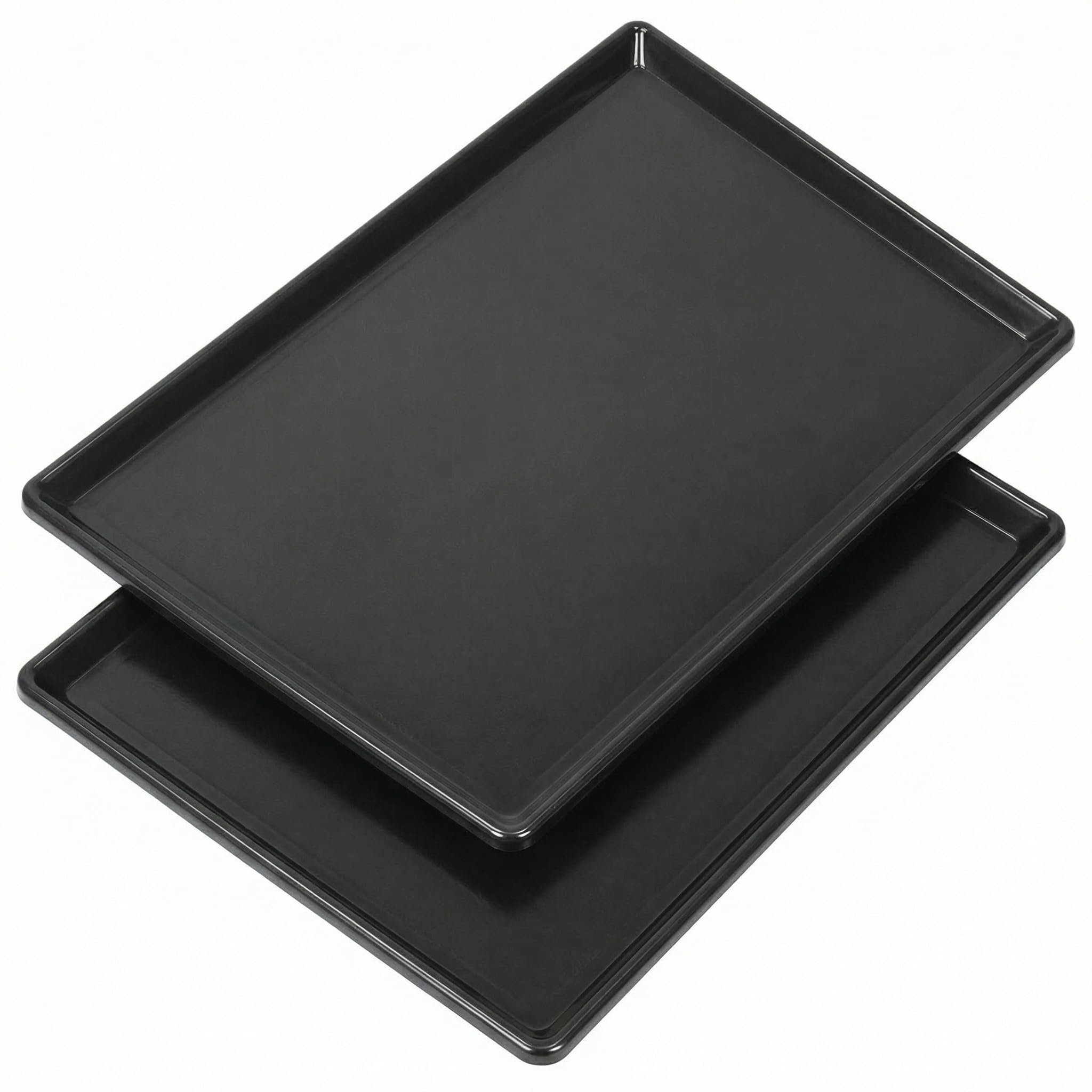 QWORK® 2 Stück Extra Große Ölauffangwannen, 90 x 55 cm Kunststoff Ölauffangbehälter, zum Auffangen von Motoröl, Getriebeöl