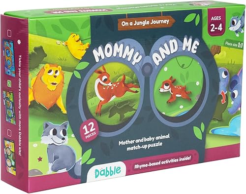 Rompecabezas y hojas de actividades para niños pequeños Mommy and Me On A Jungle Journey - LoveDabble Rompecabezas de cartón y juguetes para niños