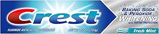 Crest Baking Soda And Peroxide Whitening With Tartar Protection Fresh Mint Flavor Toothpaste 8.2 Oz (Pack of 6)