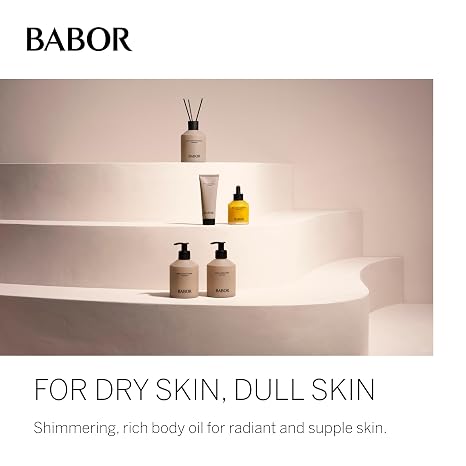BABOR Soul & Body Shimmer Oil Shimmer Oil Skin Care for Dry Skin Natural Golden Glow with Nourishing Oils and Glow Particles Vegan 100 ml