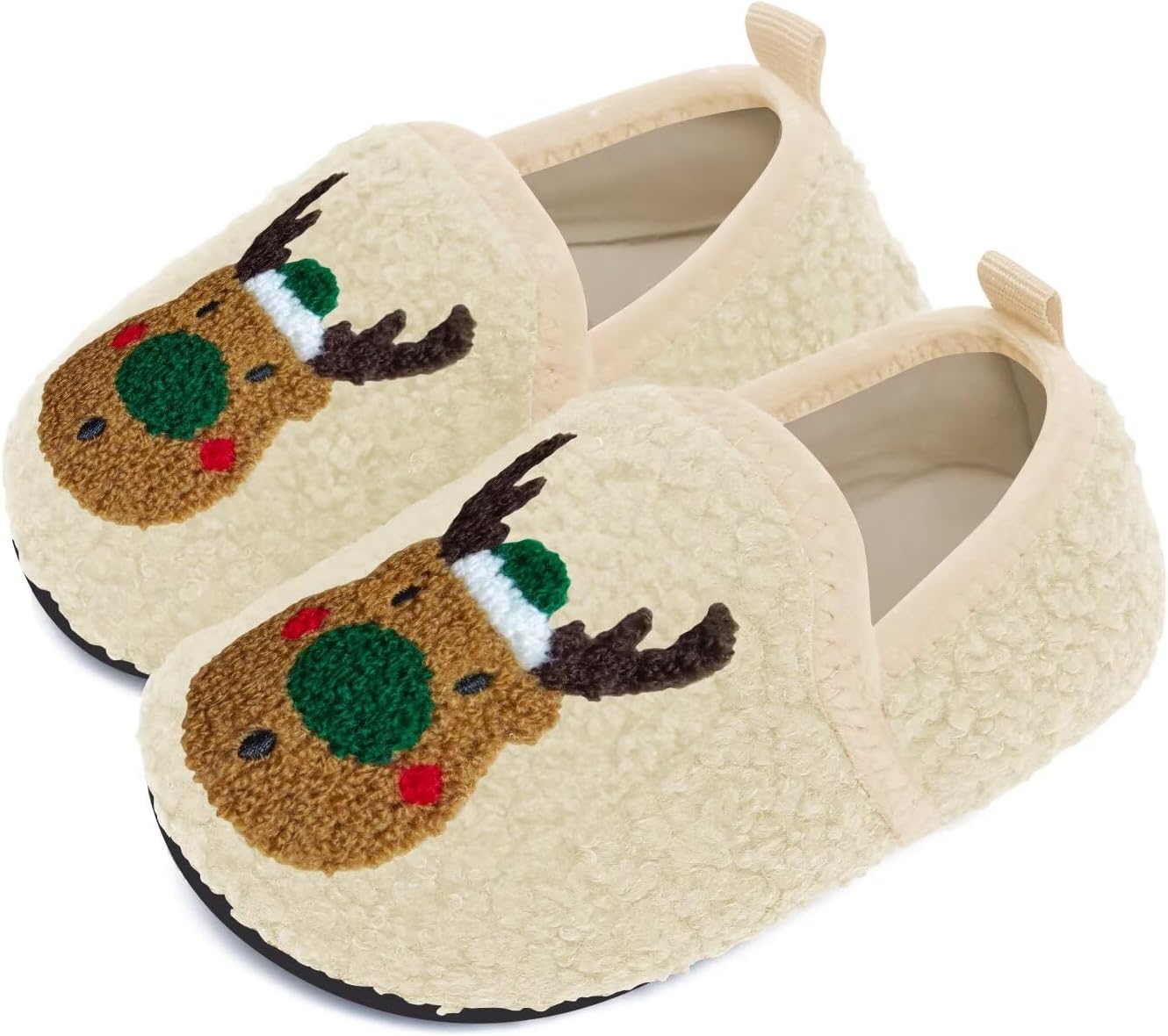 Toddler Slippers Girl Boy Lightweight House Slippers Artificial Woolen Athletic Socks with Indoor Outdoor