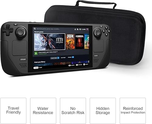 Miniatura 7 de Boffdock Estuche de almacenamiento grande para cubierta de vapor bolsa de transporte rígida protectora para consola de cubierta de vapor y