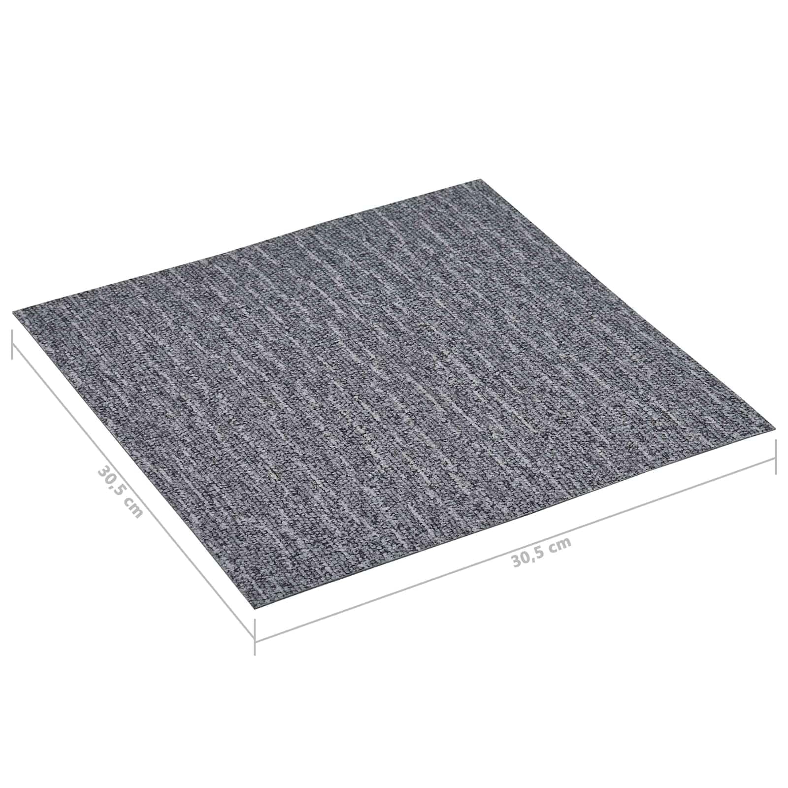 Lot de 55 dalles de sol autocollantes en PVC - 5,11 m² - Blanc et