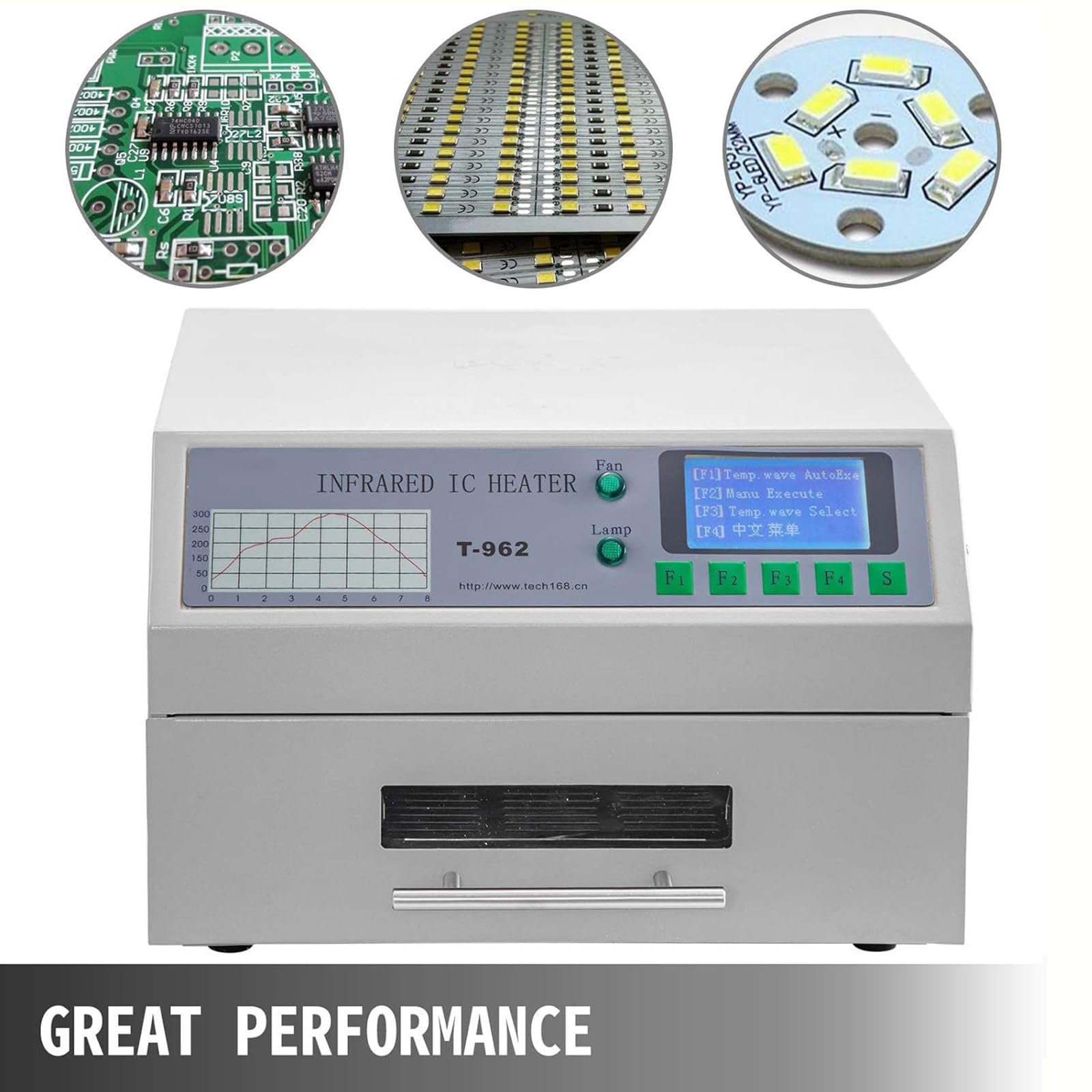 Lutownica rozpływowa, 800 W automatyczny grzejnik na podczerwień do PCB SMT, 110/220 V, profesjonalny model T962 do wydajnego lutowania i rozlewu