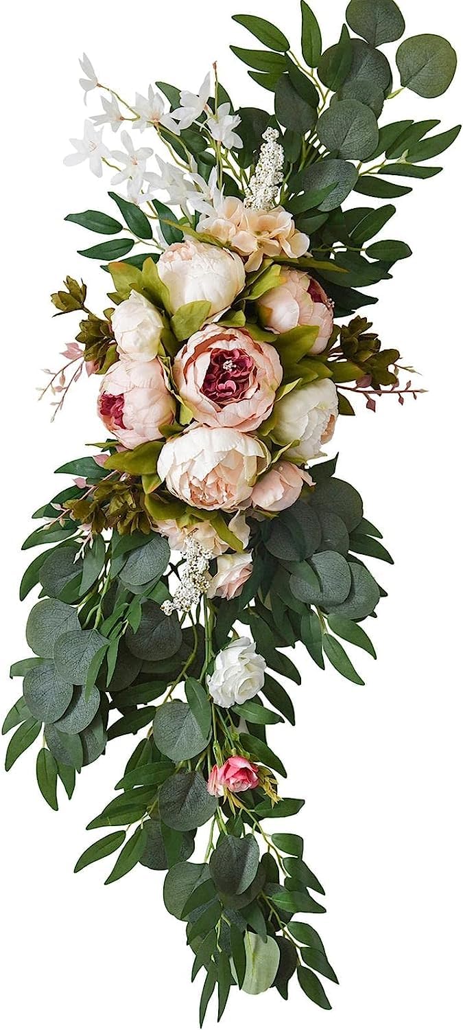 BUNGAA Hochzeitsbogen Blumen, Blumenbogen, Hochzeit Bogen Drape Hintergrund Vorhang Hochzeit Bogen Swag Kränze