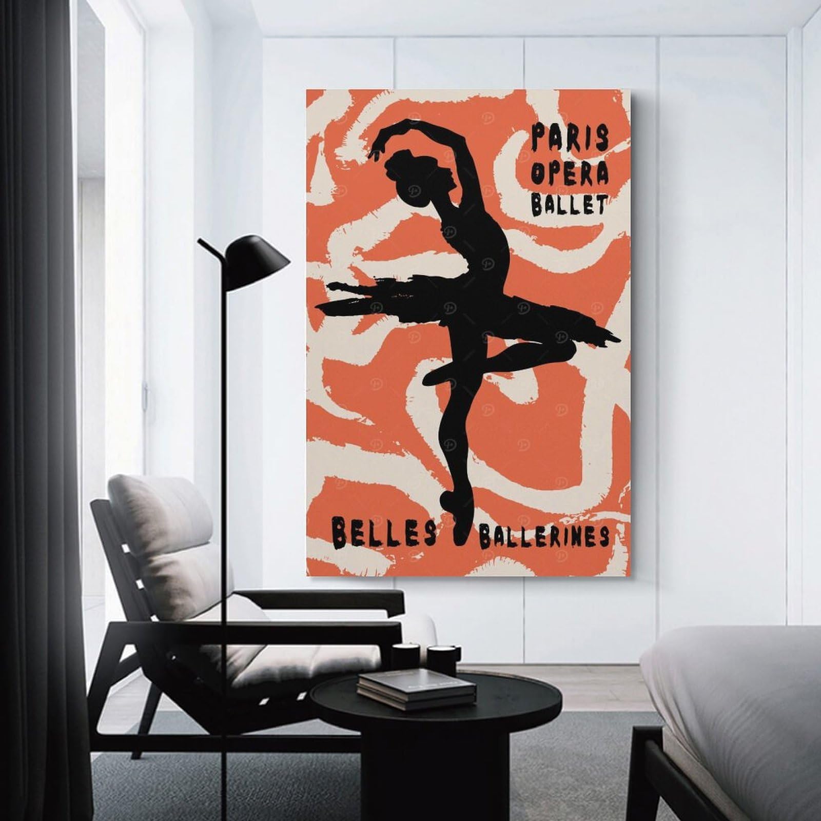 Junmoney Belles Ballerines Wall Art Print 24x36inch(60x90cm), for Hallway, Entryway Or Landing, Wall Decor to Refresh Empty Corners, for Cosy Room Updates