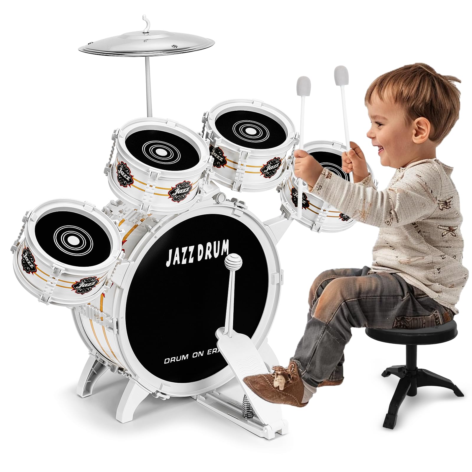 Kids Drum Set for Toddlers 1-3 - 5 Drum Musical Toys for Kids 3-5 Boy Girl | Toddler Musi…