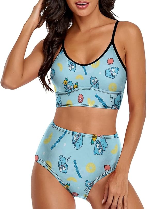 Amazon Co Jp ハンギョドン11 水着 レディース 上下 二点セット オーバーウェア ビキニ ビキニセット セクシー ビキニ ハイウエスト ショーツ 2点セット 女性用水着 海水浴 温泉 水泳 フリーサイズ ファッション