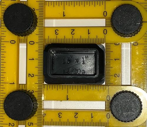 Miniatura 3 de SBD (paquete de 4) tapas de extremo de plástico LDPE rectangulares de 1 pulgada x 1-12 pulgadas (10-14 Ga). Tapas de acabado de postes de cerca.