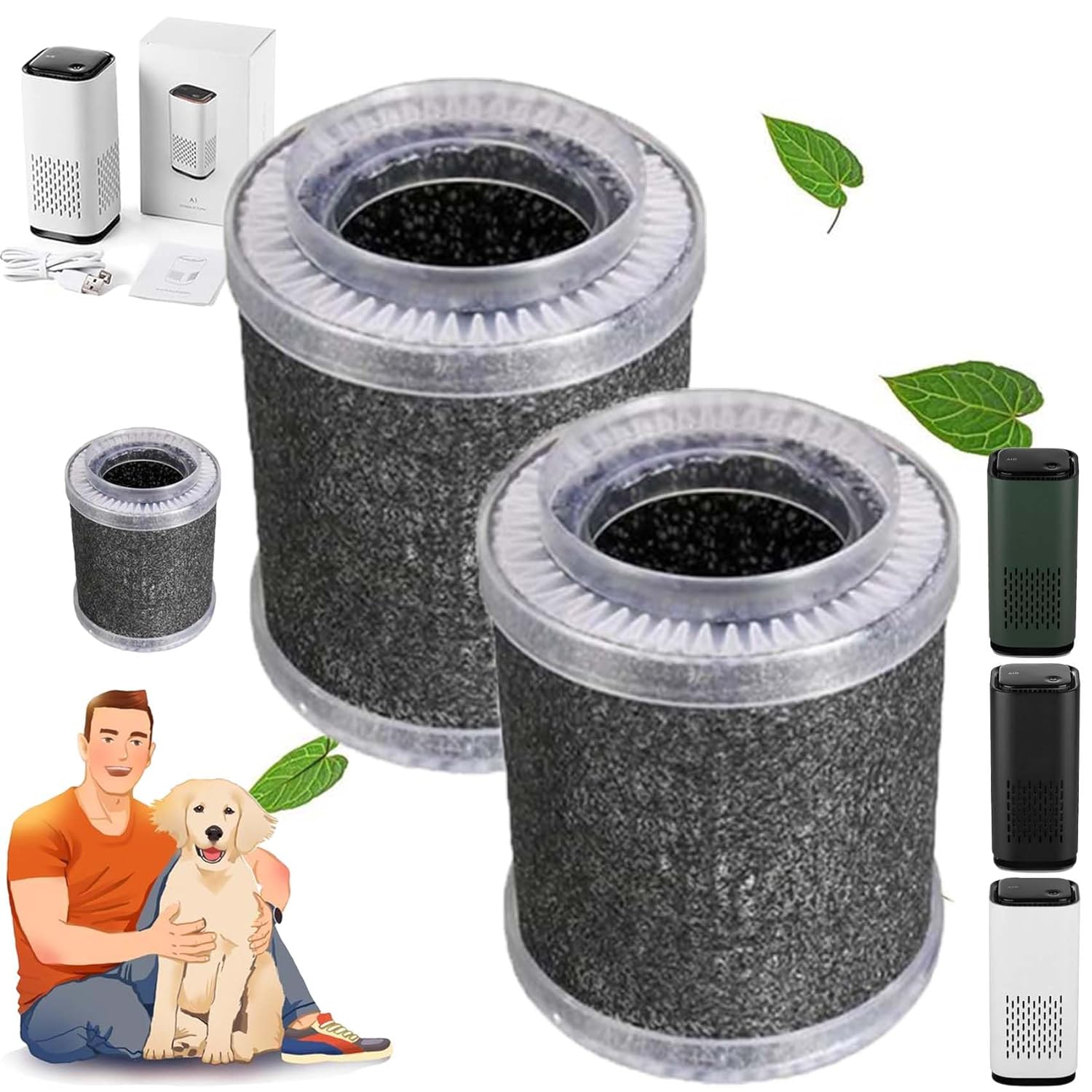 The Pet Air Purifier Pet Air Purifiers for Home Pee Smell With True Hepa 3-in-1 Filters Covers up