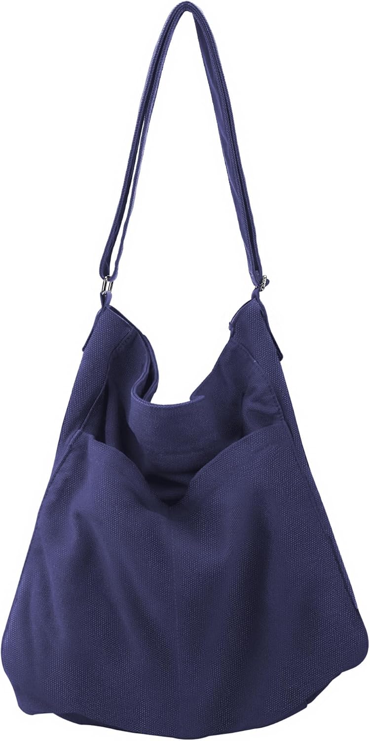 GEMIU Hobo Bags for Women Large Canvas Crossbody Tote Bag with Zipper