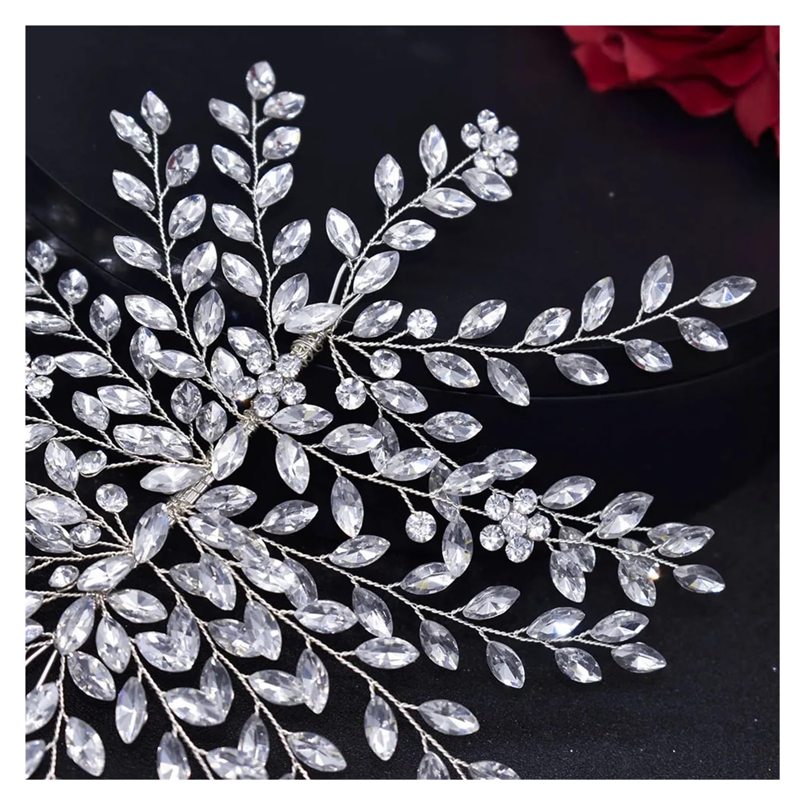 Fasce per capelli da sposa in argento Shinny Fasce per capelli Tiaras fatti a mano accessori per capelli da sposa gioielli testa copricapo da sposa