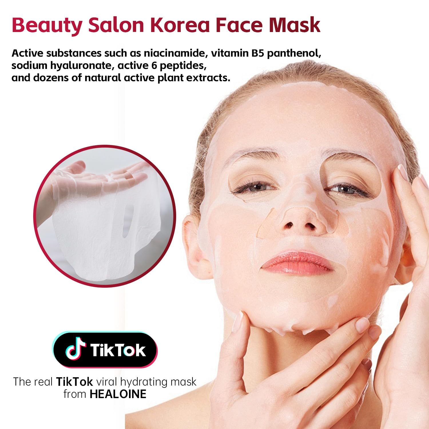 10 Packs Serum Mask Rice Nature Facial Mask Real Collagen Hydrating Firming Elasticity Overnight Trend Items Korean Skin Care 30g*10Sheet - Image 3