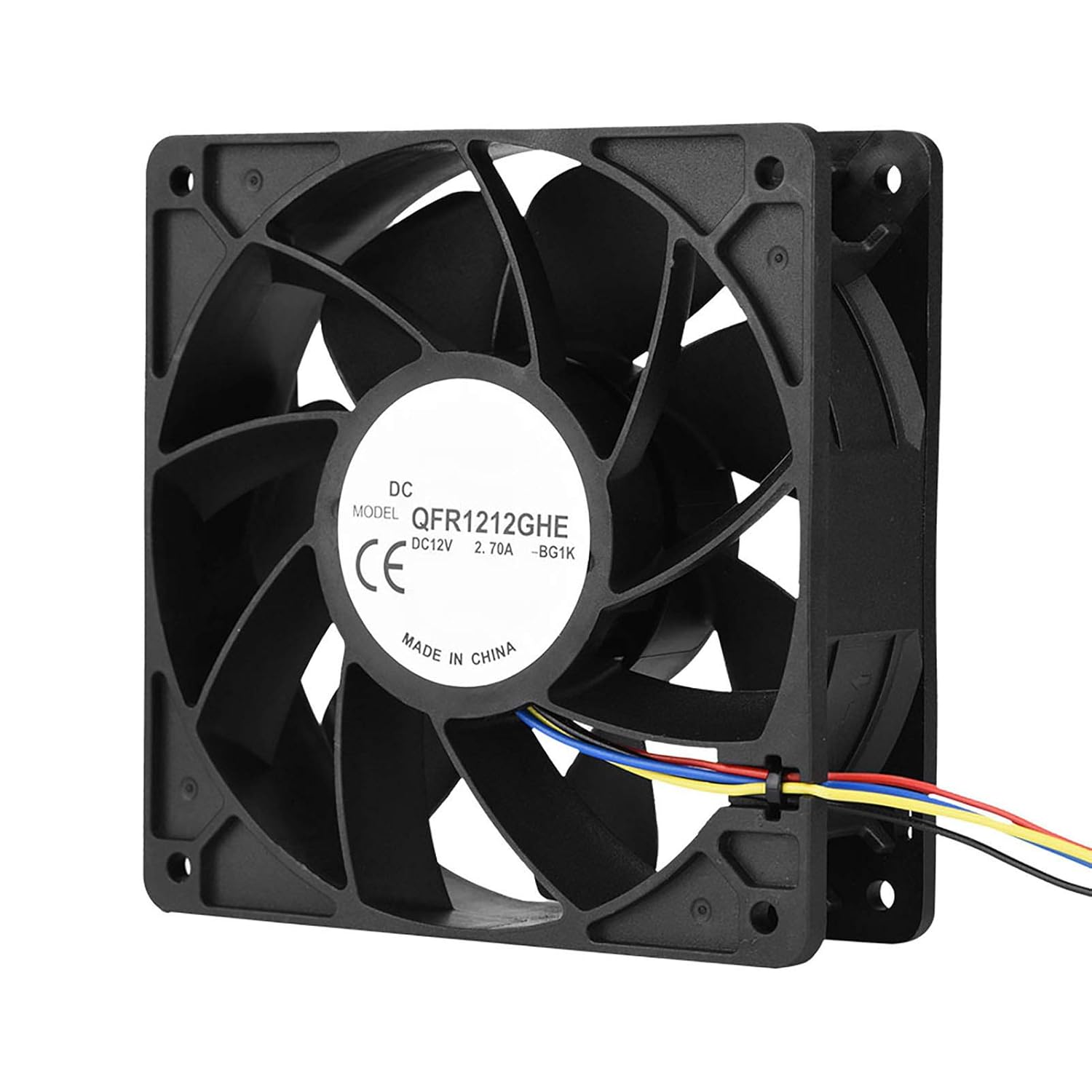 Reemplazo del ventilador de enfriamiento de 12 V CC Conector de 4 pines con sensor de velocidad Inversor de servidor de 6000 RPM Ventilador de enfriamiento de caja axial compatible con Antminer S7 S9