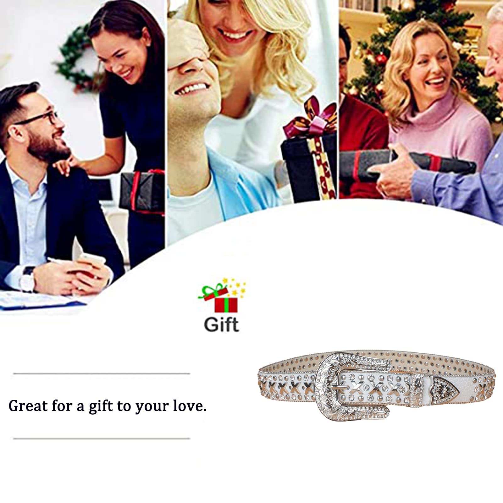 Cinturón de cuero de vaquero con tachuelas de diamantes de imitación para mujer, cinturón de cristal brillante, cinturón de cintura ancha de 38mm para vestido de Jeans