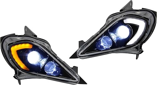 Miniatura 8 de KATIMOTO Conjunto de faros delanteros LED con luz alta y baja DRL intermitente para Yamaha YFZ 450 YFZ450R YFZ450X Wolverine 450 350 Raptor 250 350