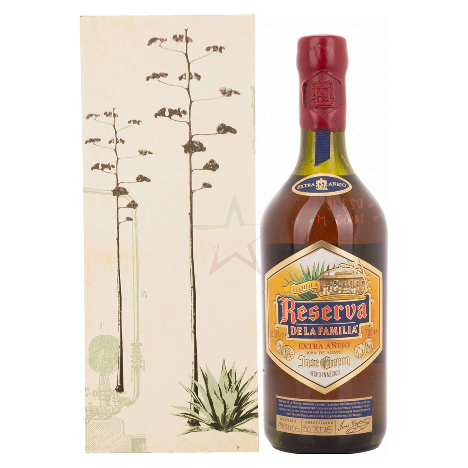 José Cuervo Reserva de la Familia EXTRA AÑEJO 100% de Agave Tequila 38% Vol. 0,7l in Holzkiste