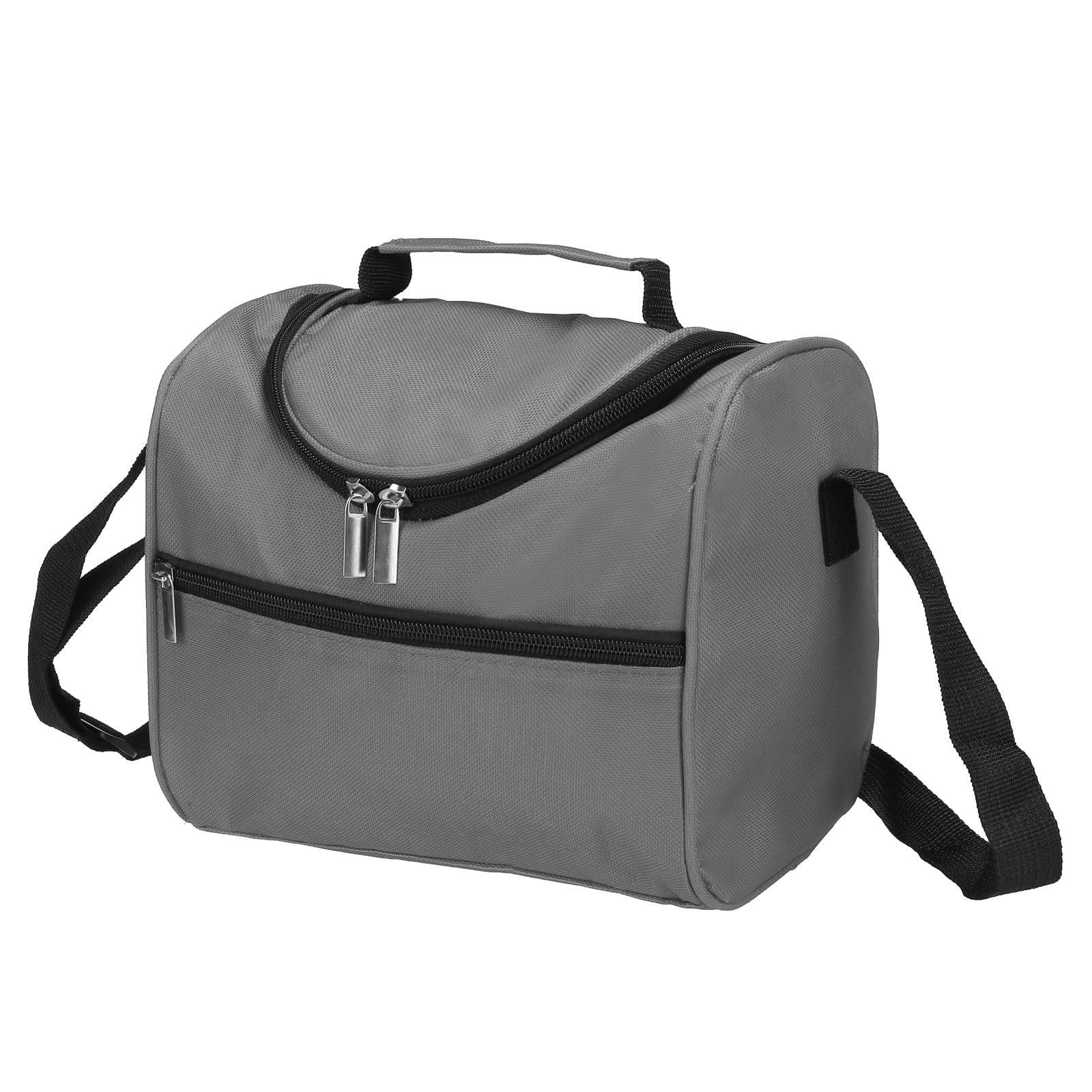 Boîte à déjeuner pour femmes/hommes, sac à déjeuner isotherme, sac fourre-tout thermique, récipient à déjeuner réutilisable 7,9 x 5,5 x 8,3 pouces pour le travail, pique-nique en plein air, gris