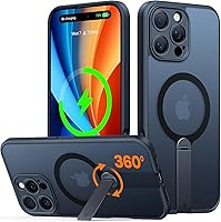 Vista 13 de TORRAS Funda magnética con soporte de 360° para iPhone 16, protección completa de la cámara, compatible con MagSafe, protección contra caídas