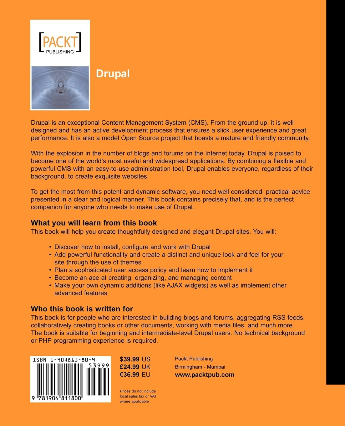 Drupal: Creating Blogs, Forums, Portals, and Community Websites: How to setup, configure and customise this powerful PHP/MySQL based Open Source CMS (English Edition)