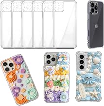 Five transparent cases intended for DIY phone decoration
