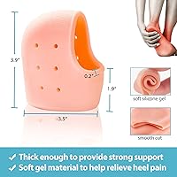 Vista 3 de RooRuns Protectores de talón de gel para tendinitis de Aquiles, ampolla, dolor de talón, fascitis plantar