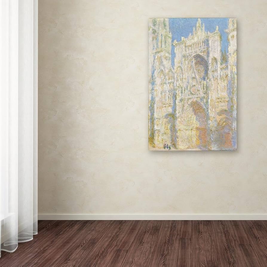 Amazon.co.jp: モネ作 ルーアン大聖堂 日光の下 16x24インチ