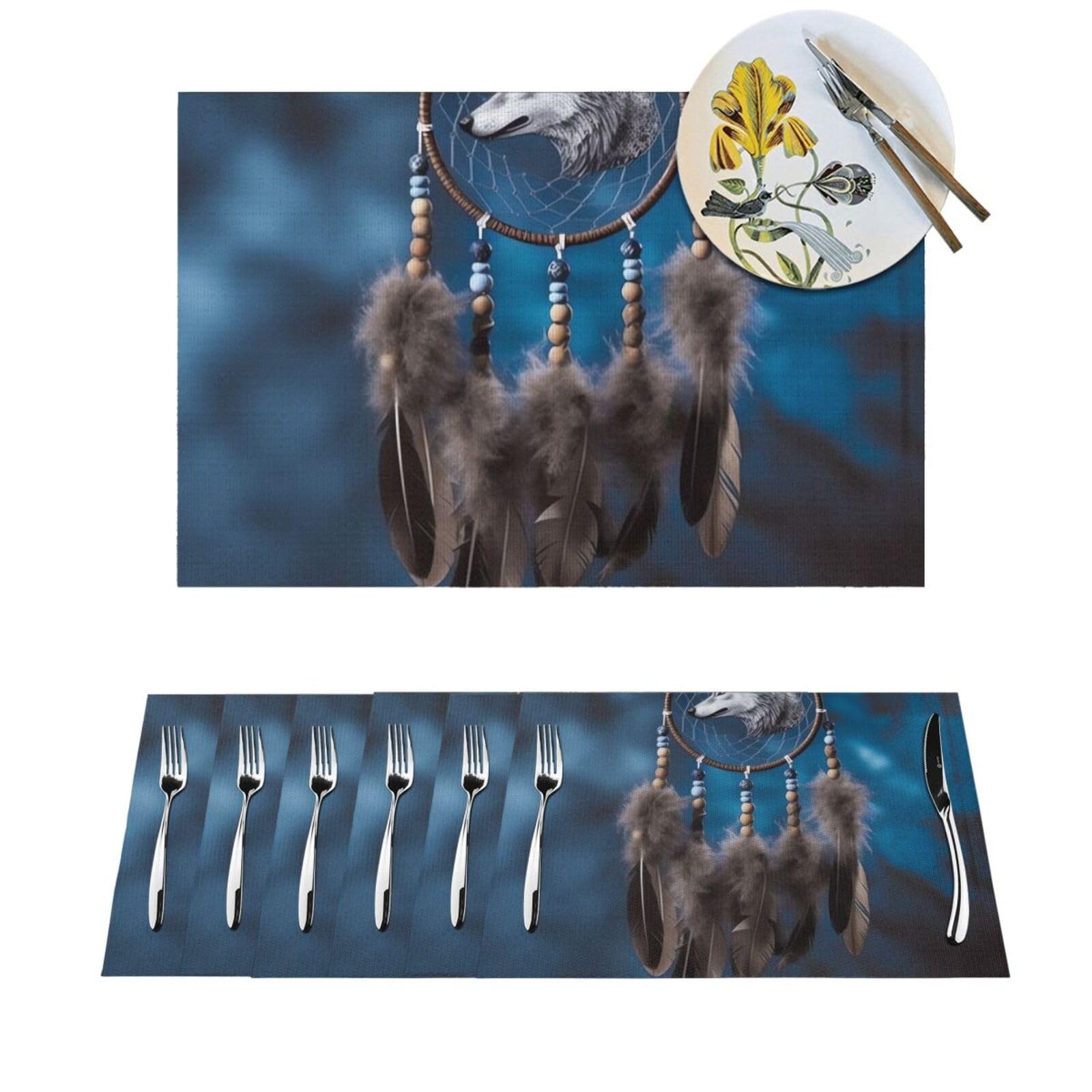 Sets de table tissés pour dîners de famille et grands banquets de mariage festifs