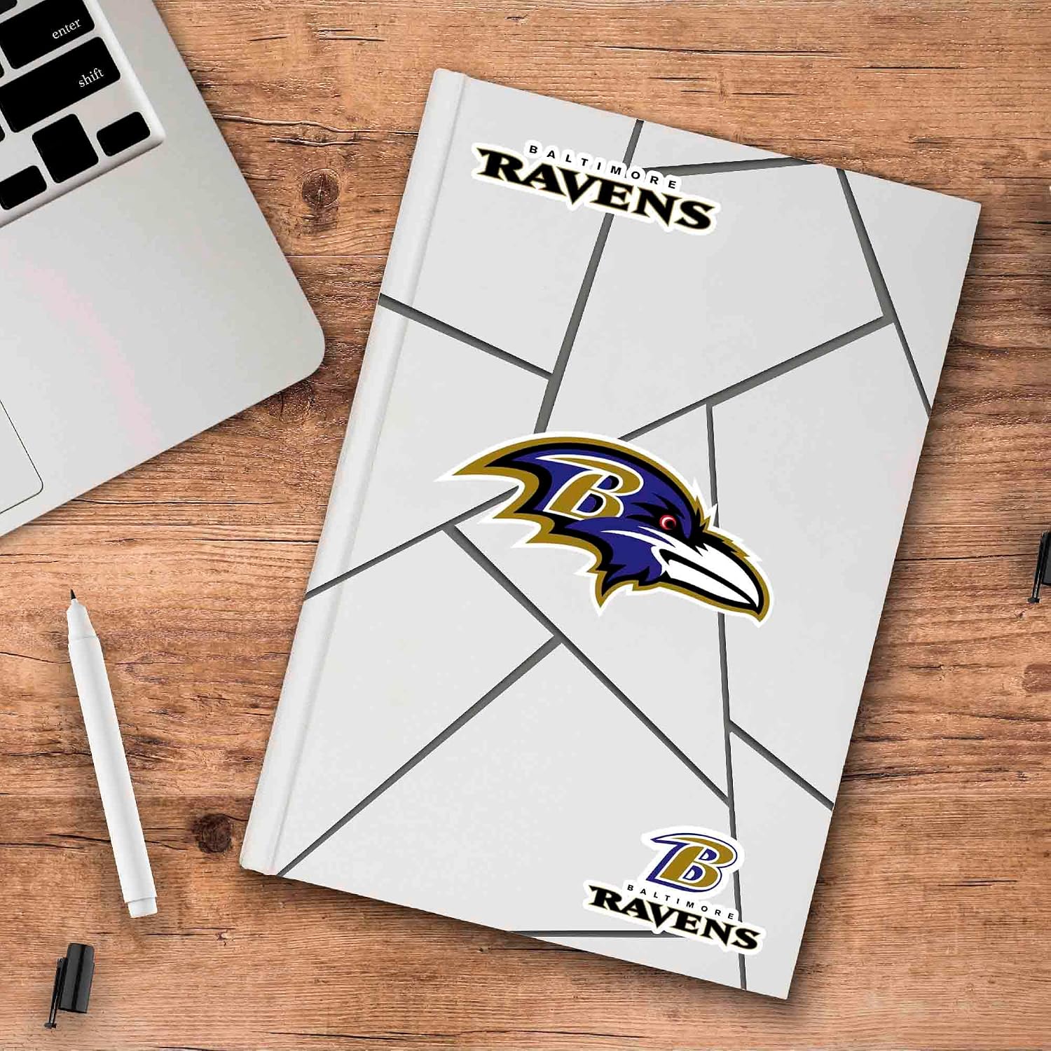 NFL Baltimore Ravens Team Decal, 3-Pack
