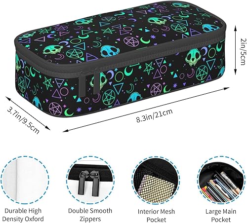 Miniatura 5 de Estuche para lápices mágico, estrella y luna, de gran capacidad, bolsa de almacenamiento para lápices, bolsas de papelería con cremallera, soporte