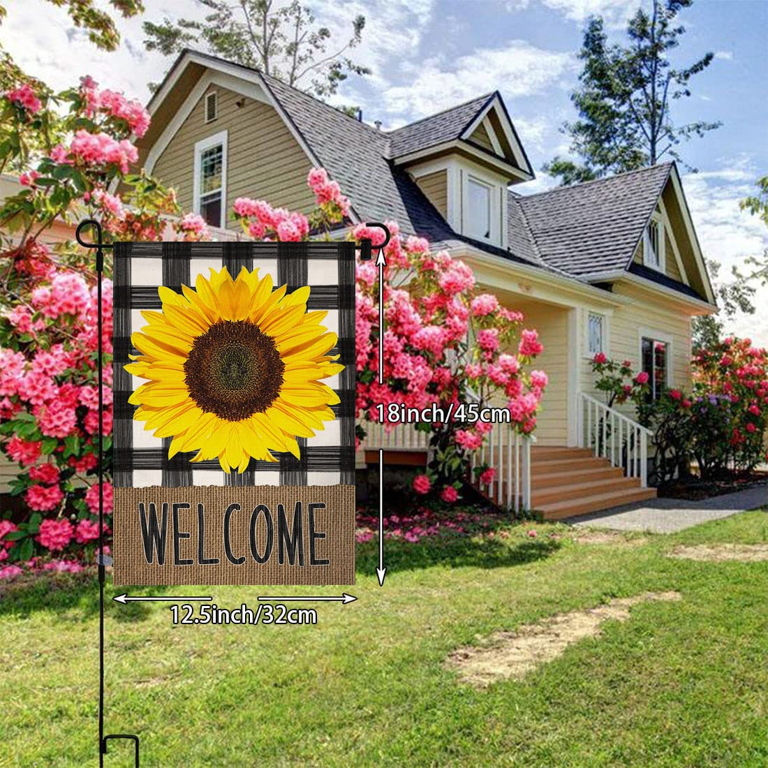 Bandera De Jardín Con Flores Florales De 12 X 18 Pulgadas
