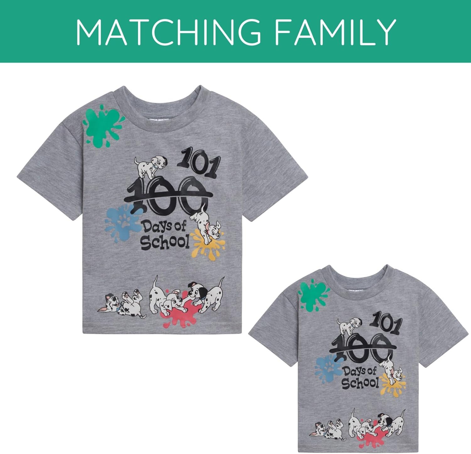 Disney 101 Dalmatians 101 Days of School Matching Family T-Shirt Toddler to Adult Sizes (2T - 2XL) - Image 6