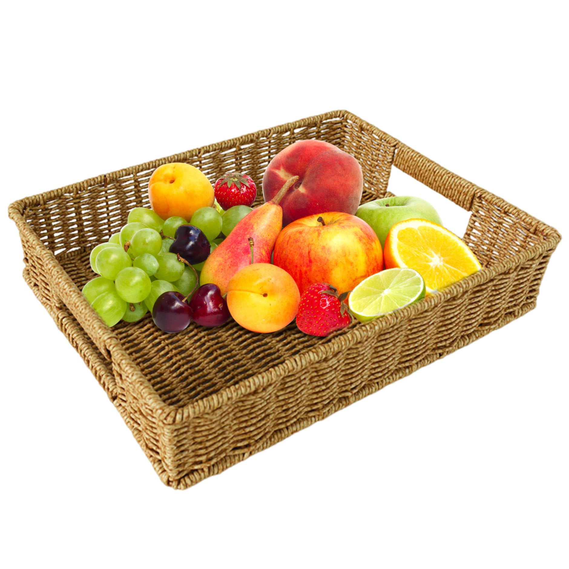 Panier osier style japonais rotin plastique lavable anti-poussière table