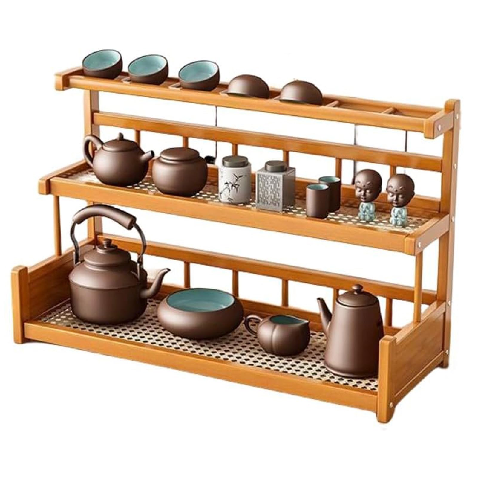 Amazon｜食器棚 キッチン収納 ディスプレイ棚 アンティーク 棚 ラック