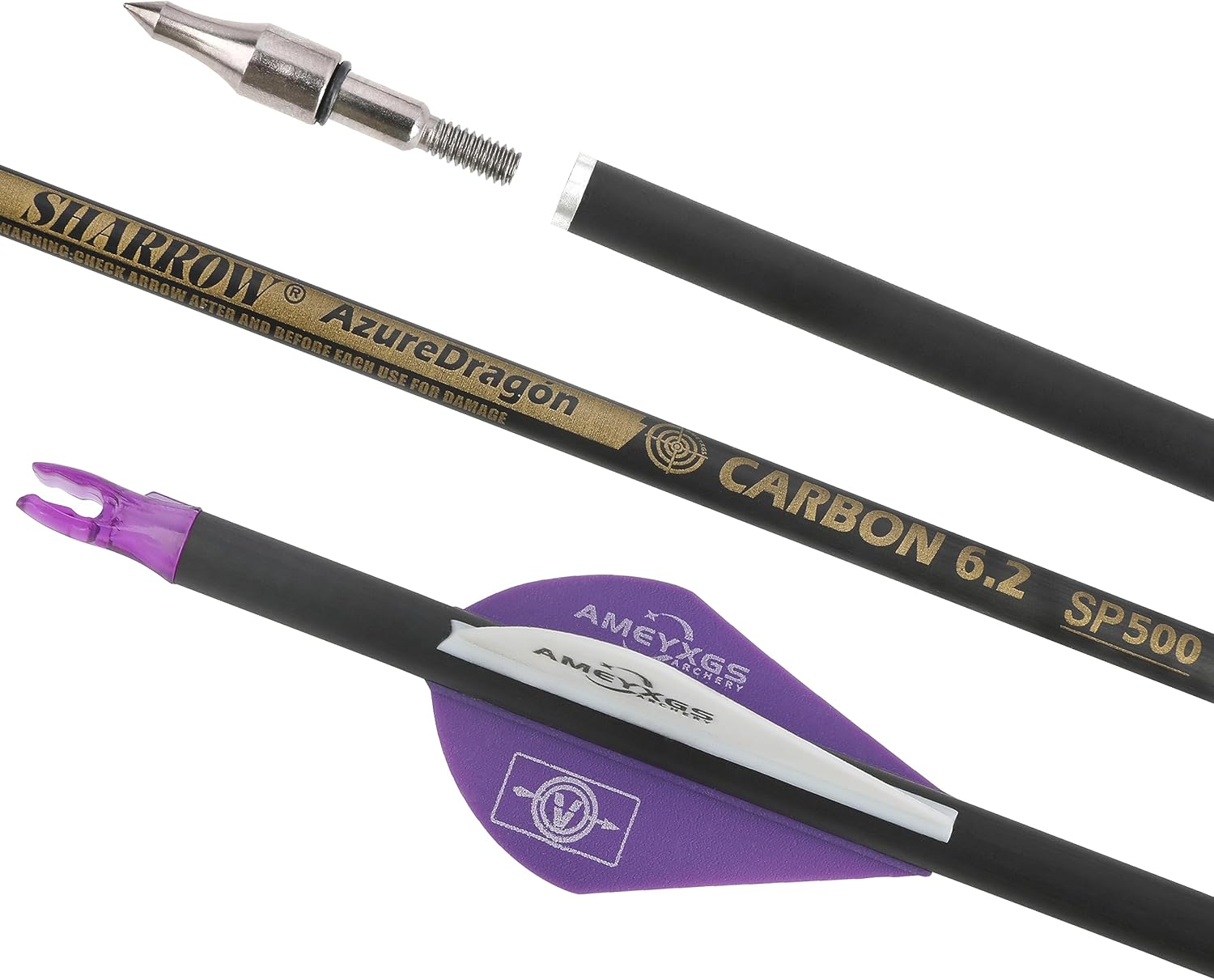 32" Archery Pure Carbon Arrows 300 350 400 500 600 Spine Hunting Arrows for Recurve Compound Bow Outdoor Hunting Target Shooting Archery Training (6/12pcs)