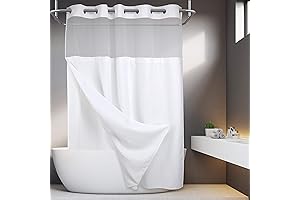 No Hooks Required Waffle Weave Shower Curtain with Liner: Revolutionize Your Bath Experience