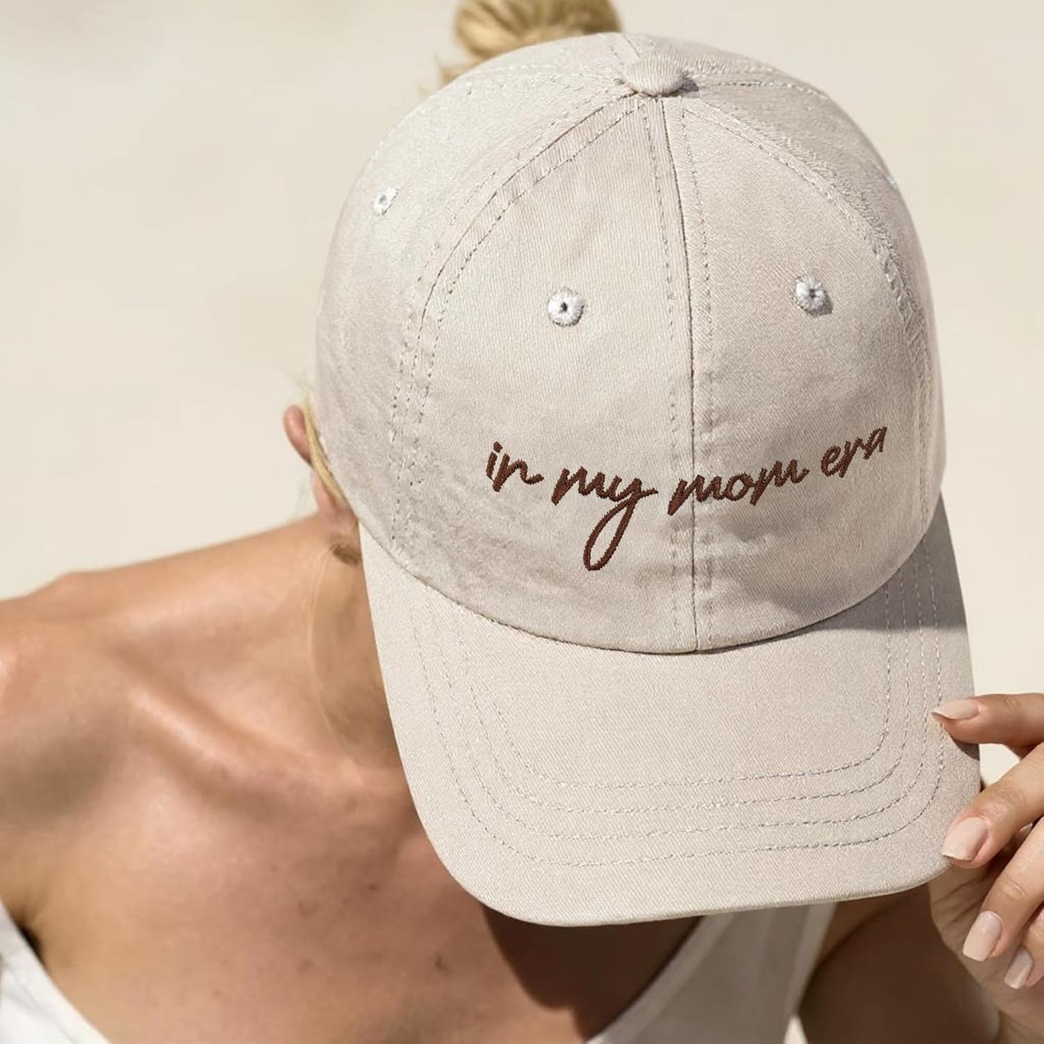 in My Mom Era Hat, Mama Hats for Women, First Time Mom Gift from Daughter Son, Embroidered Womens Baseball Caps - Image 7