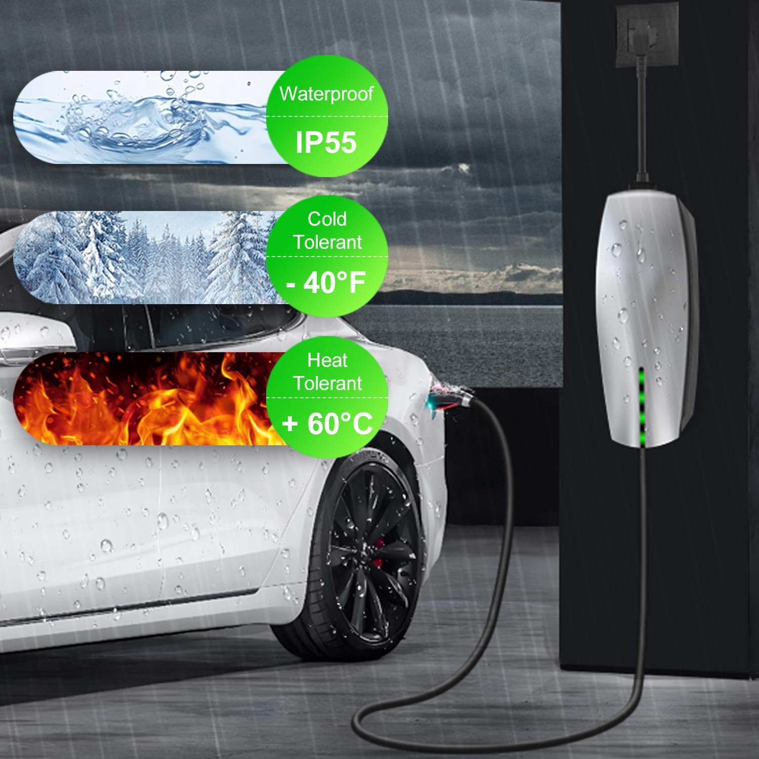 Adattatore Schuko EU, adattatore Trail 16A per Tesla Gen 2 UMC, lunghezza cavo 30 cm, compatibile con Tesla 3/S/X/Y, perfetto per viaggi su strada